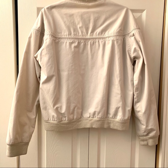 David Taylor Off White Zippered Bomber Jacket - S - Picture 2 of 8